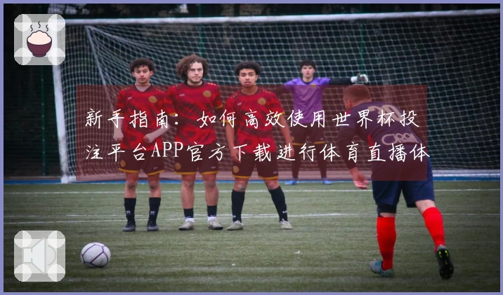 新手指南：如何高效使用世界杯投注平台APP官方下载进行体育直播体验