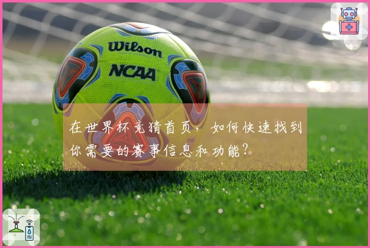 在世界杯竞猜首页，如何快速找到你需要的赛事信息和功能？